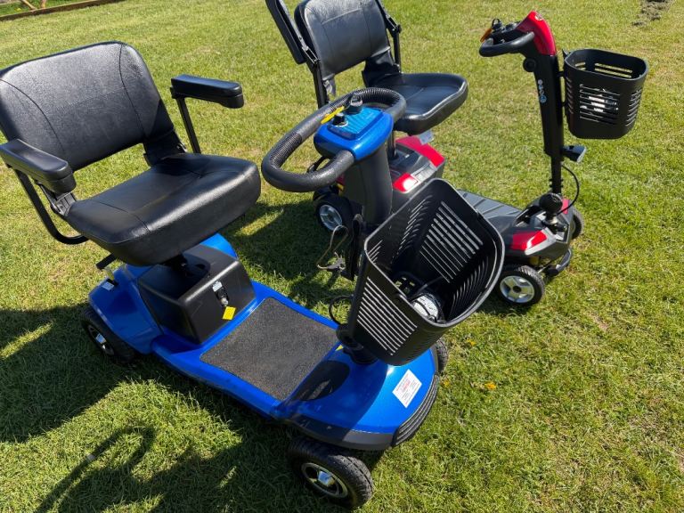 2 mobility scooters  apex rapid and  rascal vantage boot scooters