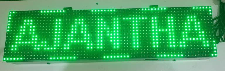 LED Advertising Shop Sign - Green Display