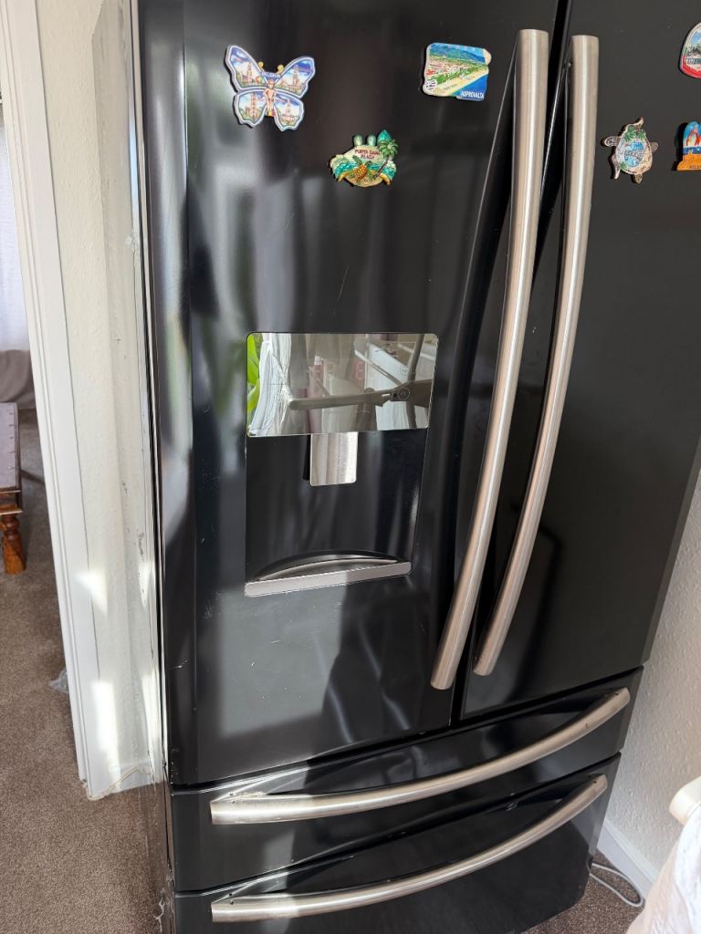 Black American Style Fridge Freezer with Water Dispenser