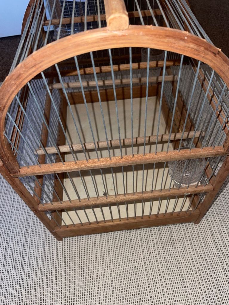Handmade Wood Bird Cage