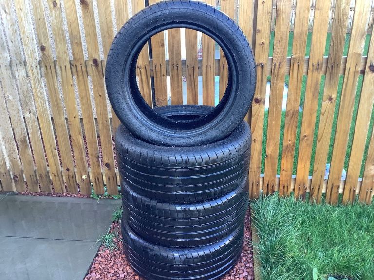 ✅ AS NEW 4 x 18” GOOD YEAR EAGLE F1 TYRES SIZES : 245/45R 18” 100Y XL