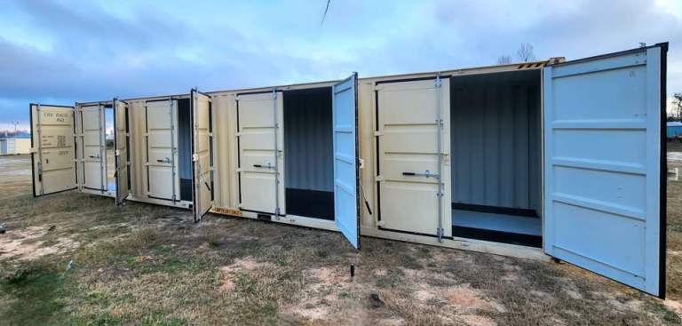 40' High Cube Shipping Container with 4 Side Doors