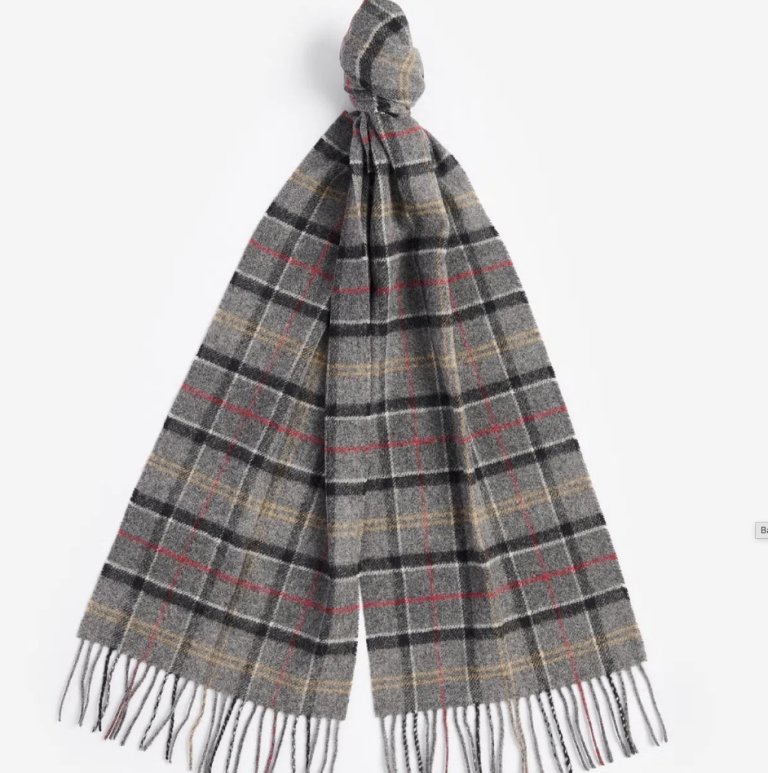 Tartan Lambswool Scarf - Olive Night Unisex