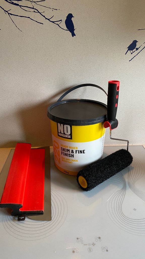 Ready Mixed Skim & Fine Finish 10KG & tools