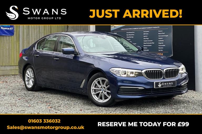 2017 BMW 5 Series 520d SE Saloon 2.0 Diesel Automatic 4 Door Blue.