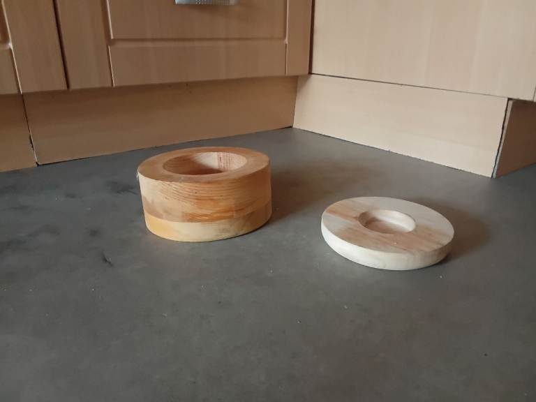 Wooden Coasters / Candle Holders – Good Condition