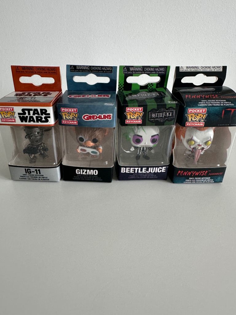 image for Keyrings mini pop vinyl (collect near junction 35 off M1)