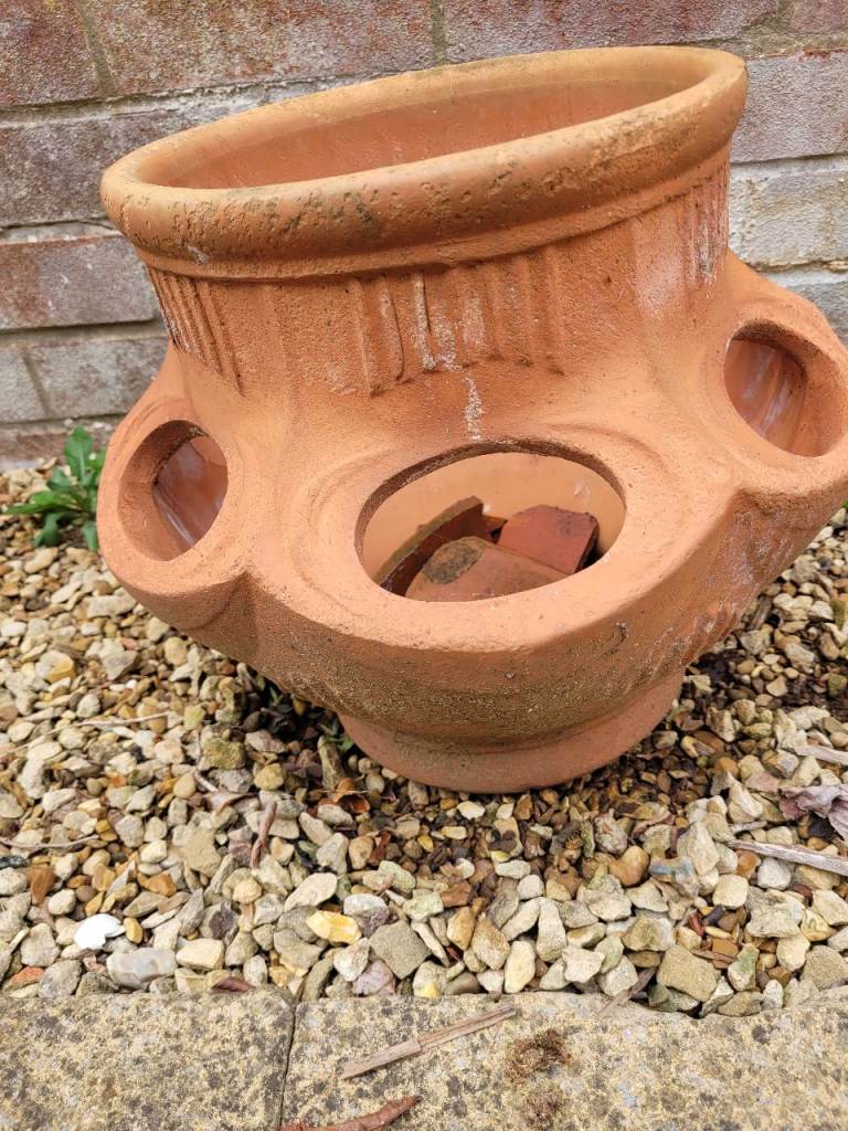 Terracotta Strawberry Planter Pot – Good Condition