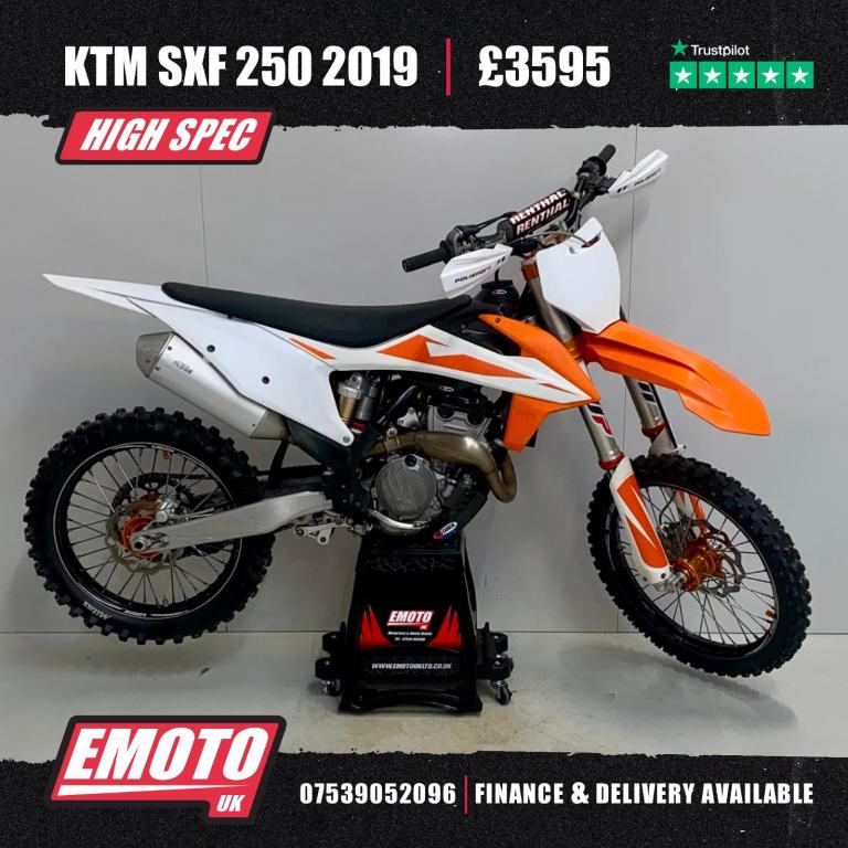 KTM SXF 250 2019 Motocross Bike 250cc TALONS @EmotoUK - Finance Available