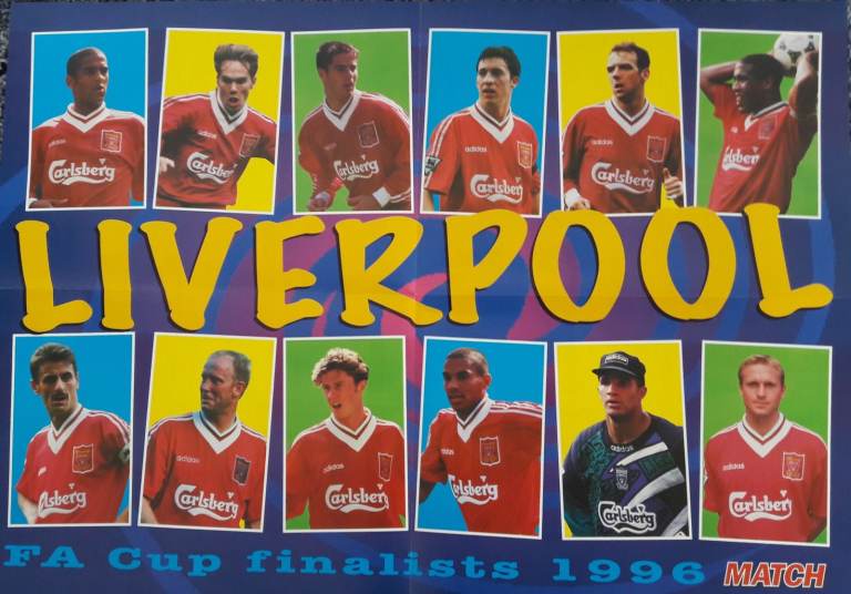 Manchester United & Liverpool FC Football Club 1996 FA Cup Final Poster – post or collect