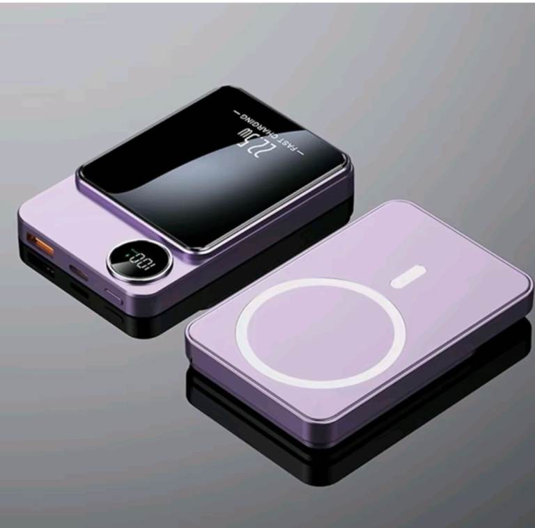 Magnetic 10000mAh Wireless Power Bank + 240W 4-in-1 USB-C Fast Charging Cable 