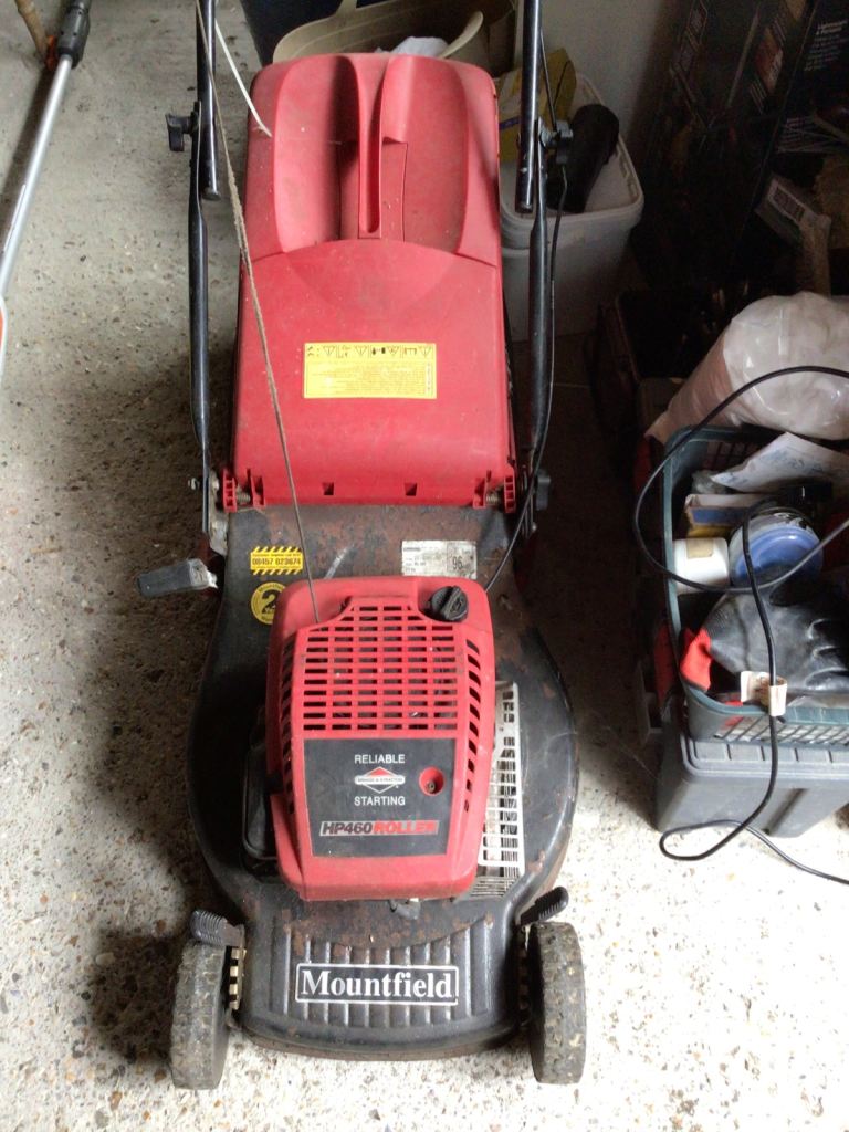 Mountfield Petrol Lawnmower - Red, Fair Condition