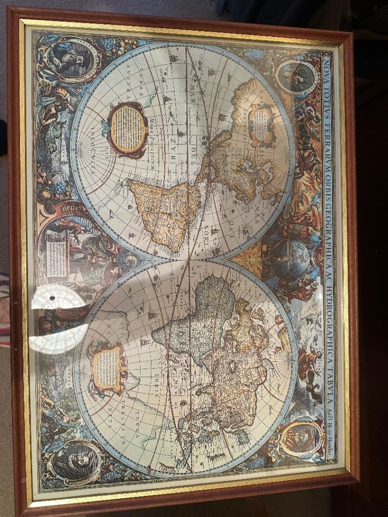 Nova totivs terrarvm orbis tabvla Framed print