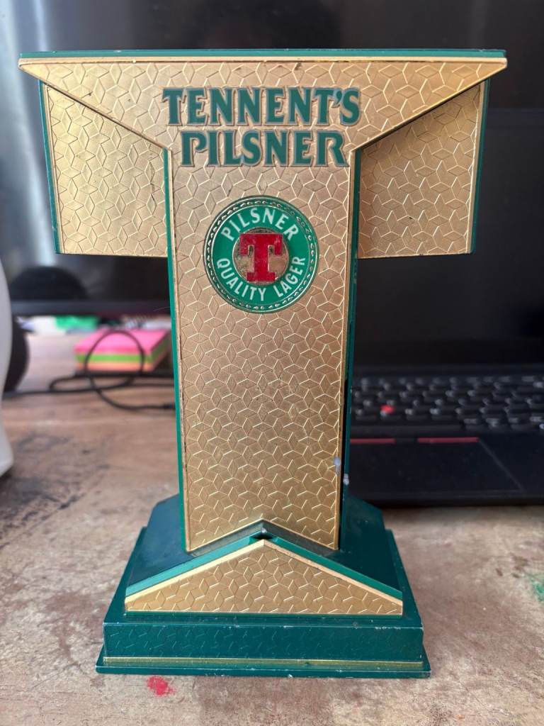 Vintage Tennent's Pilsner Beer Pump / Bar Font – Pub Breweriana