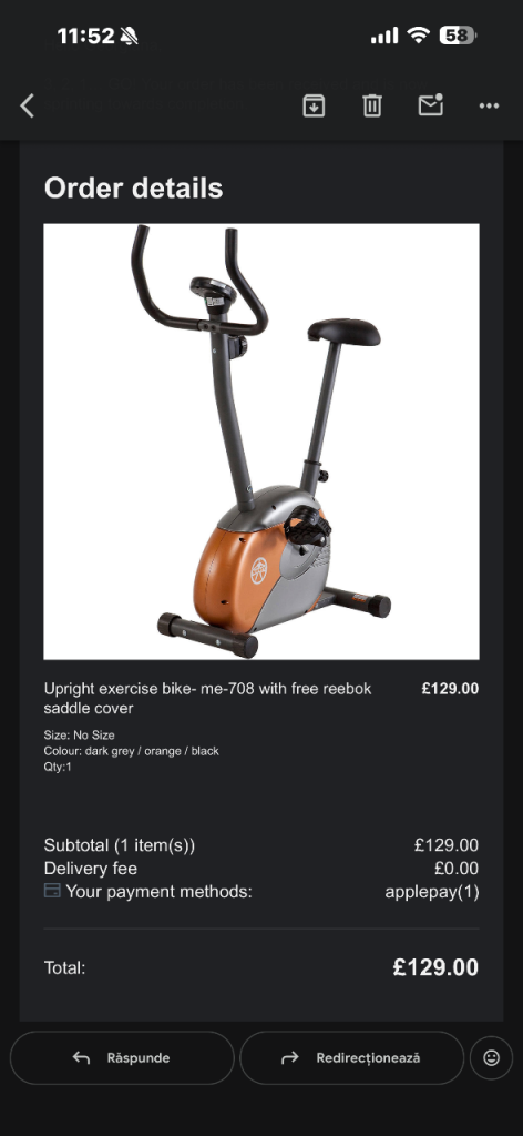 Marcy ME-708 Upright Exercise Bike – Like New 