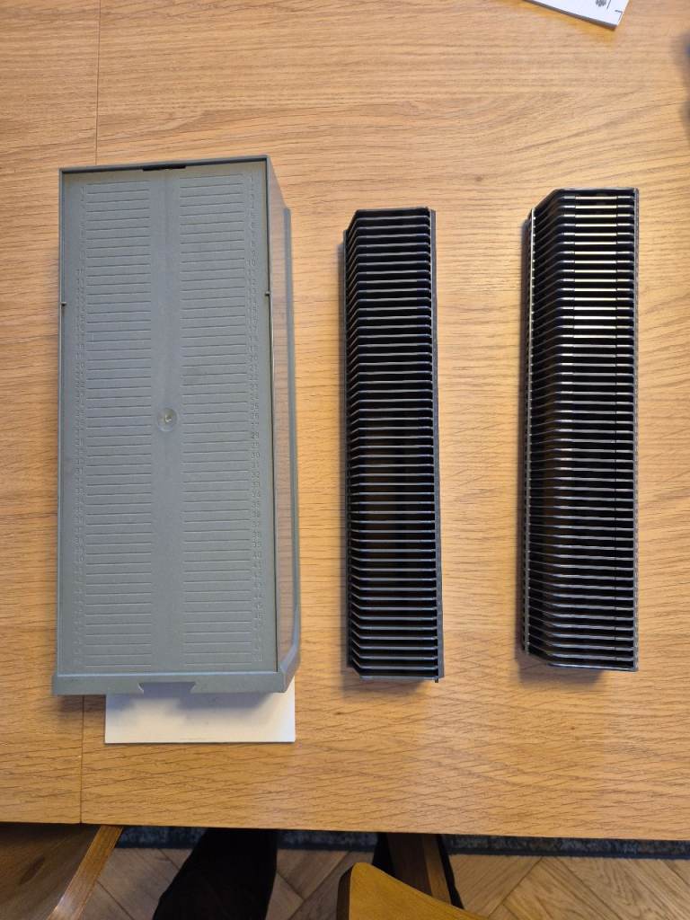 2x AGFA 35mm 50-Slide (photos) Racks - Grey Plastic, Good Condition