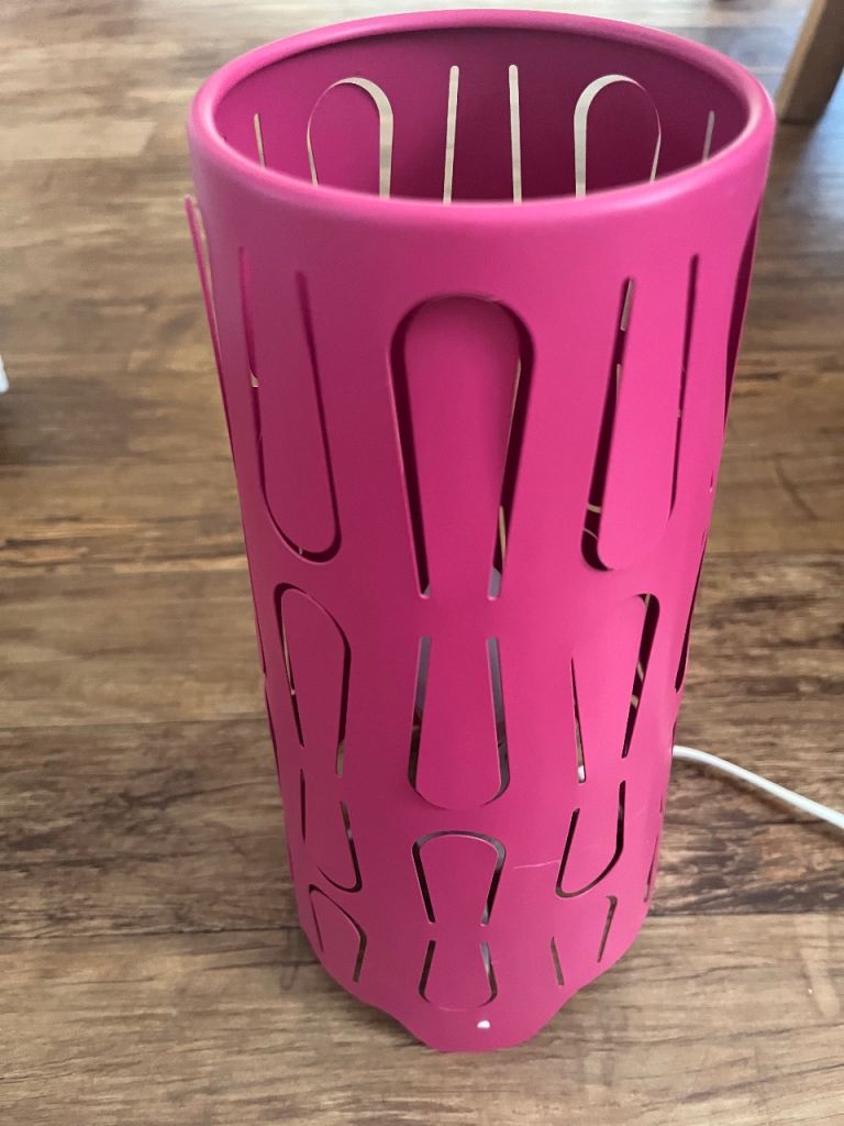 Pink lamp and light shades 
