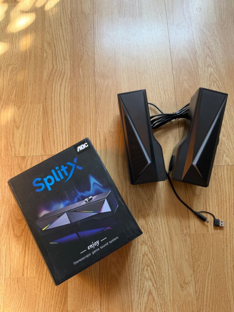 AOC SplitX PC Speakers Wired But Has Bluetooth - Black