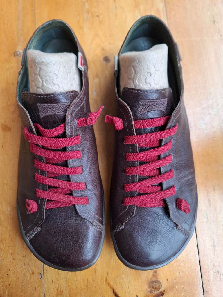 Lovely Camper Peu Brown Leather Shoes Size 42