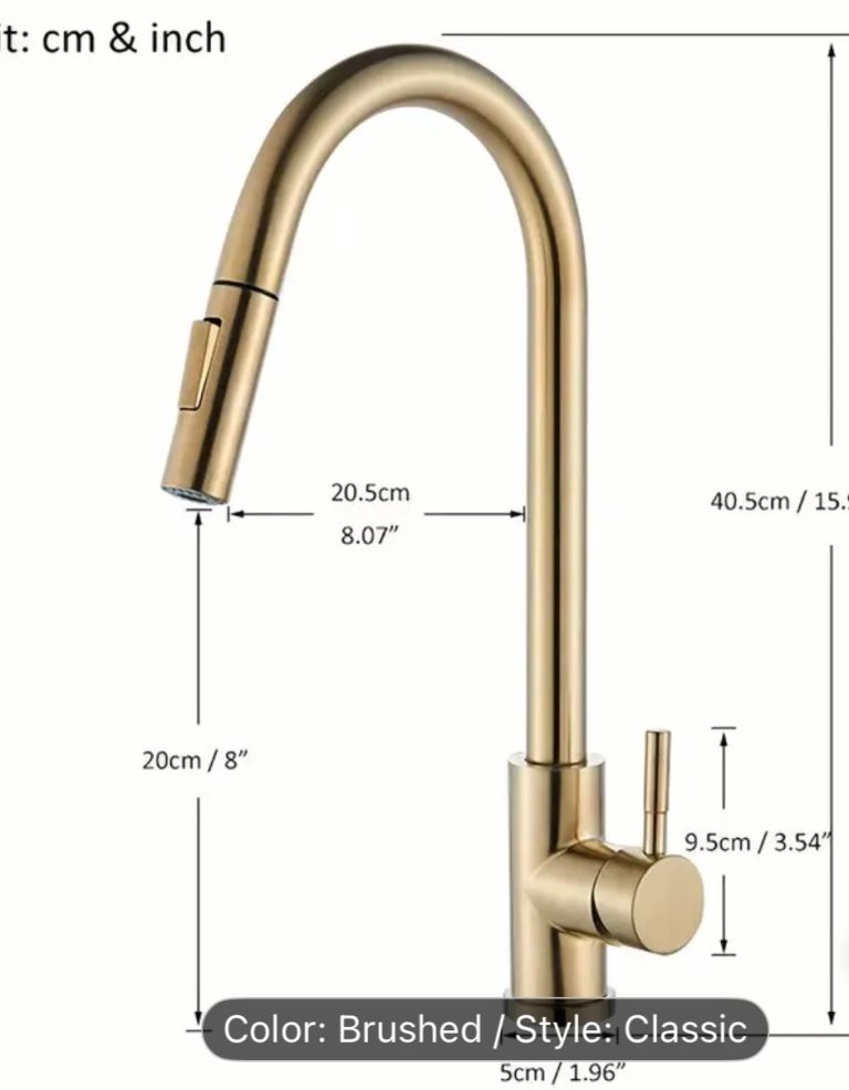 image for BRAND NEW BOXED Brushed Nickel Golden Kitchen Faucet 