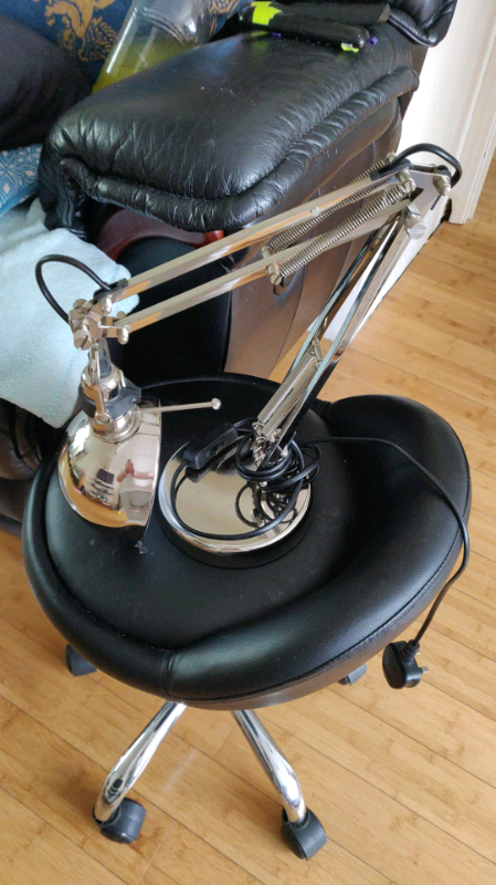 Chrome office desk light