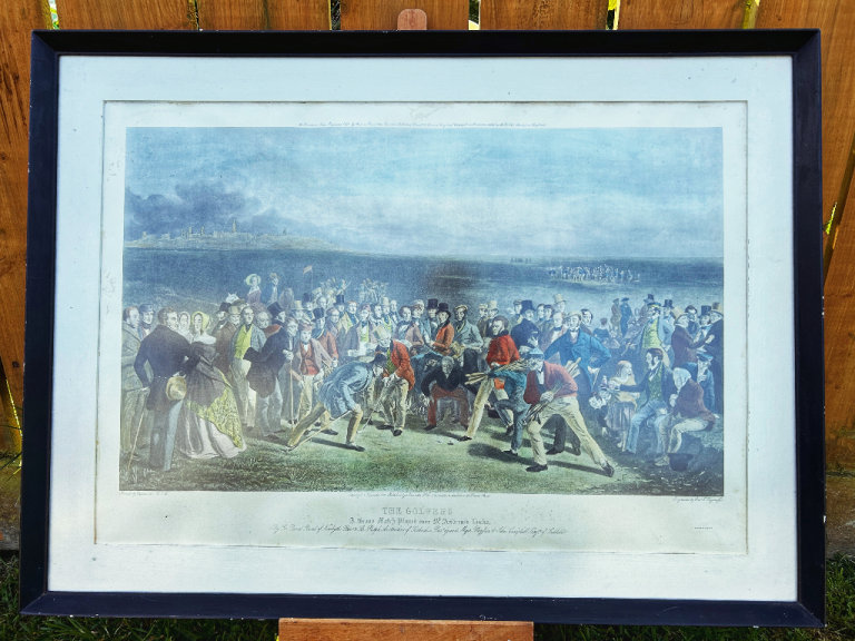 Large Framed Vintage Golf Print C E Wagstaff