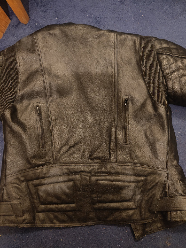 Brand new leather jacket with protection pads