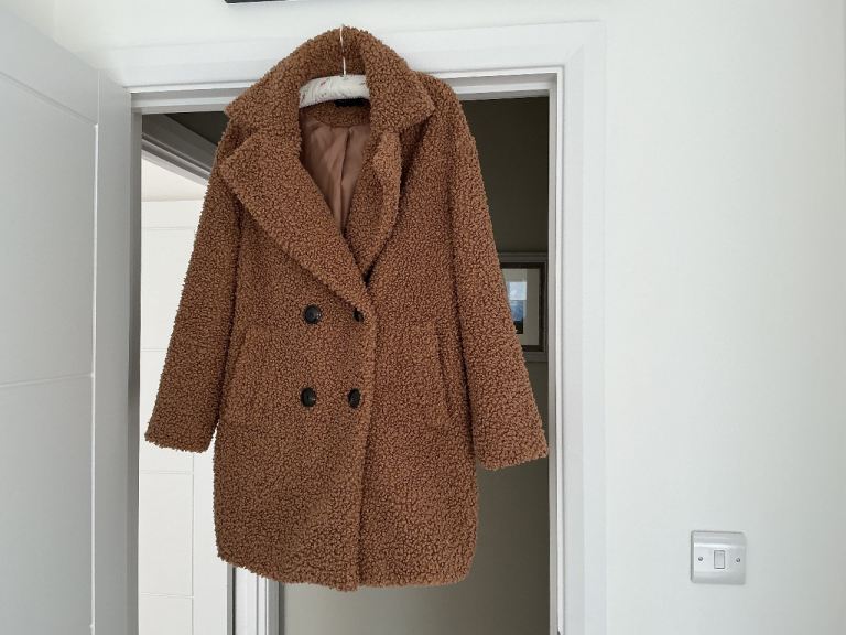 M&S Brown Teddy Coat – Good Condition