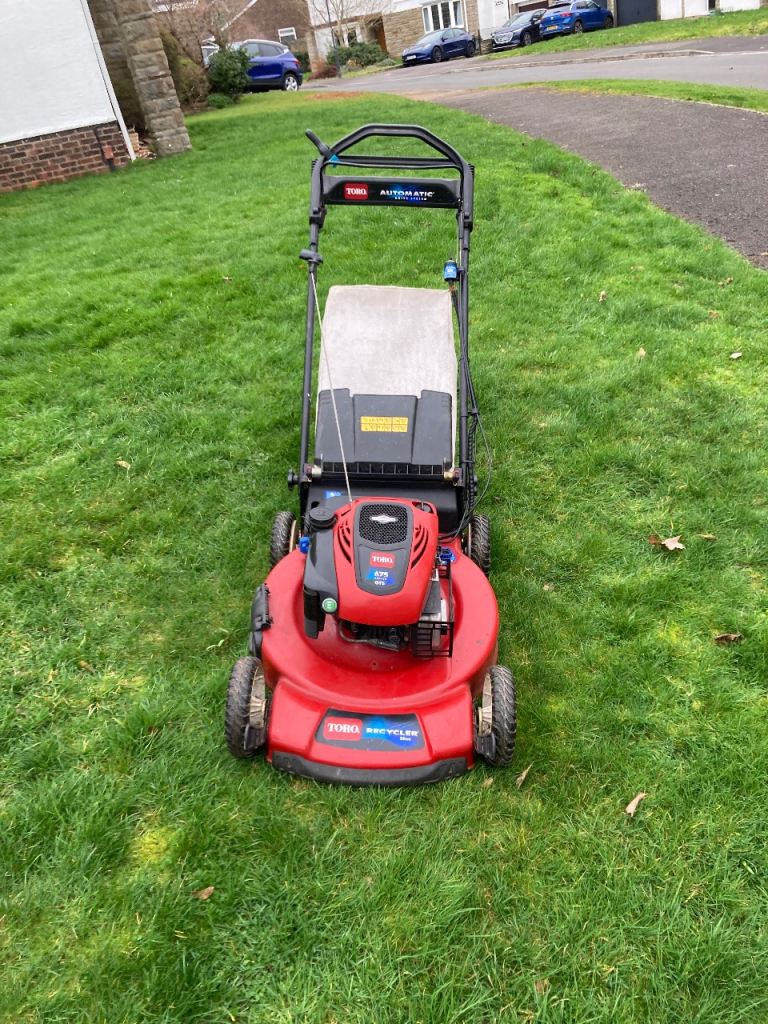Toro petrol lawnmower.