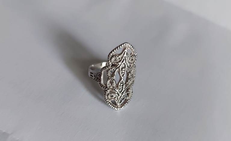 Vintage Sterling Silver Filligree ring
