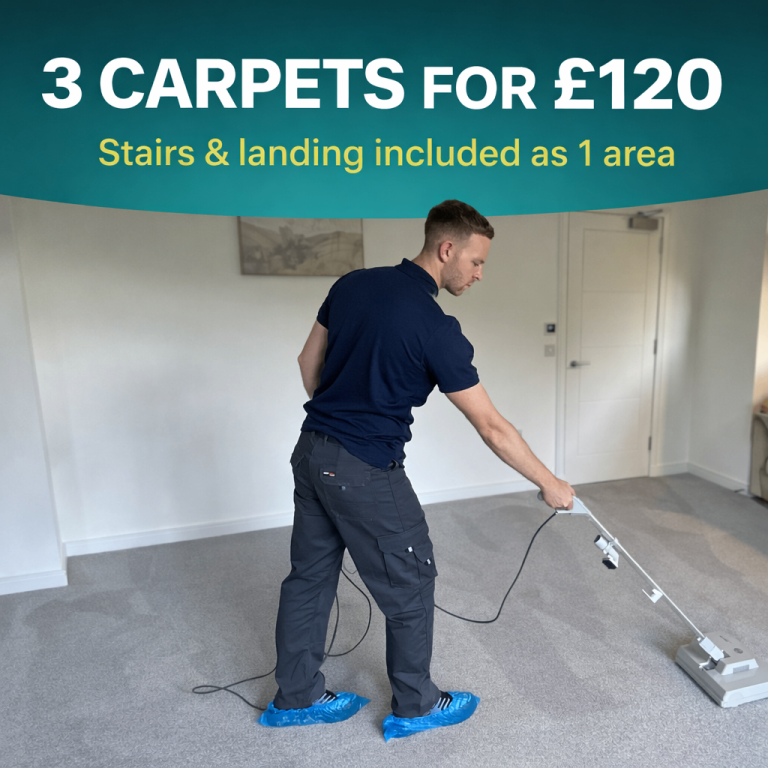 Professional Carpet Cleaning – Limited Offer £120 (3 Areas)