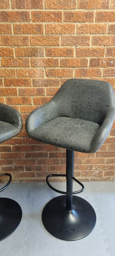 Pair of Faux Leather Breakfast / Bar