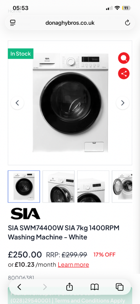 New washer  