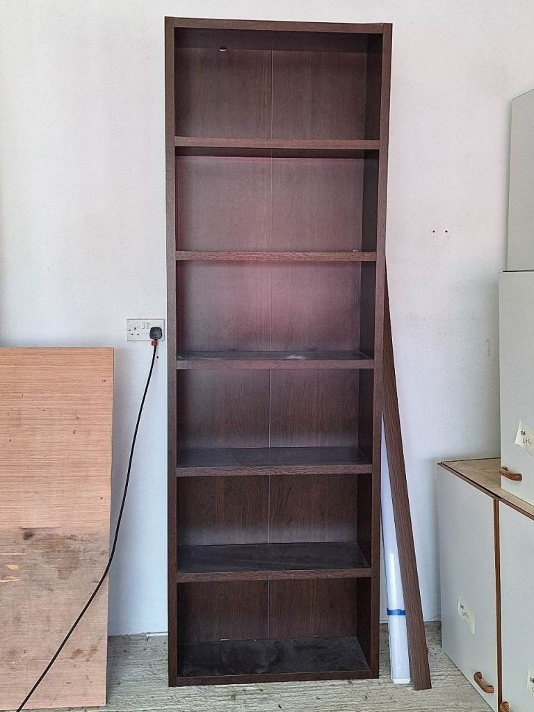 Dark brown bookcase