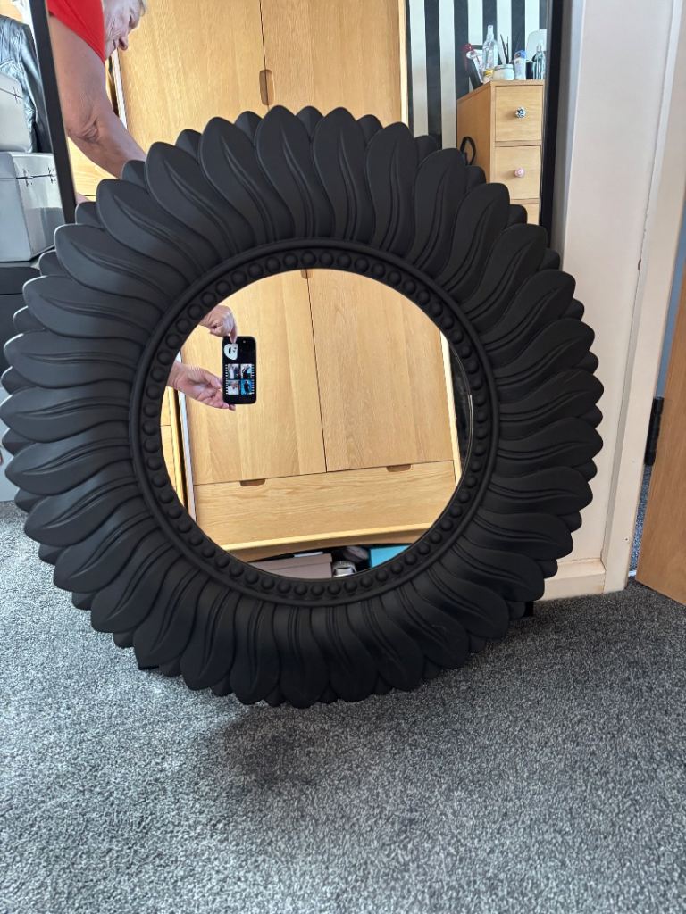 Round Black mirror for sale 