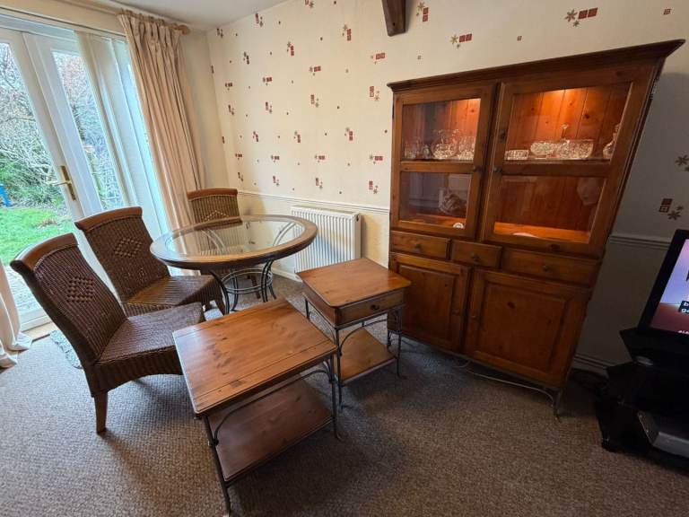 *Reduced* Ducal Dresser, glass dining table and chairs suite