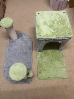Cat cave and scratching post 