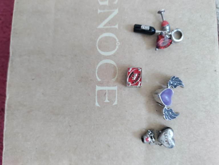 Selection of Silver Coloured bracelet with 4 Charms – Good Condition