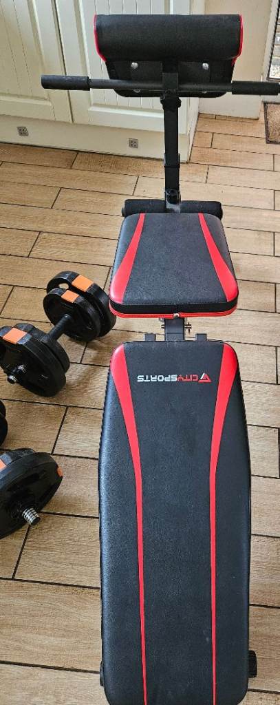 Weight  bench and dumbbells set