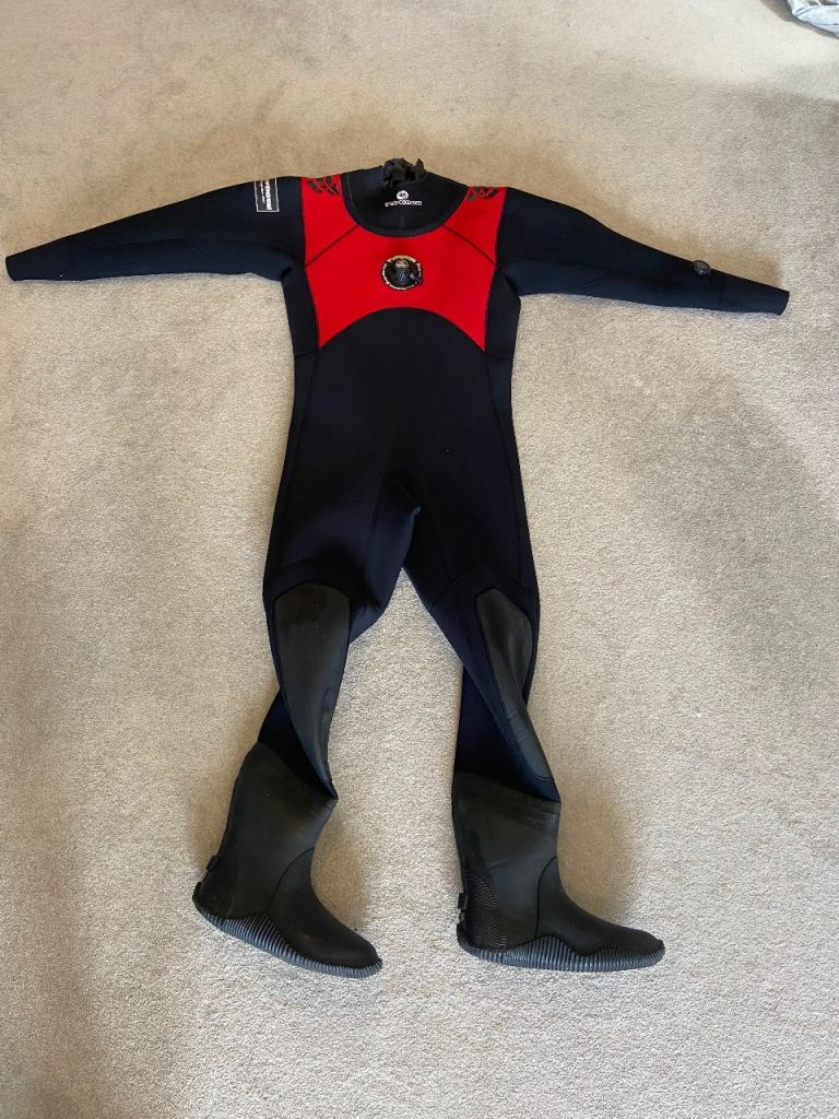 Typhoon Neoprene Scuba Diving Drysuit - Men’s Size XL - UK 12 Boots - Barely Used