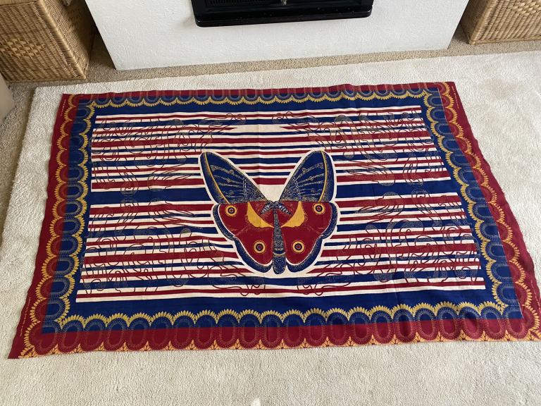 Material African with Butterfly 