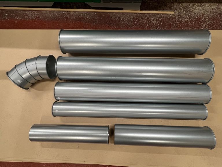 image for Galvanised Extraction Ducting Pipe Smooth Bore Inventair Job Lot