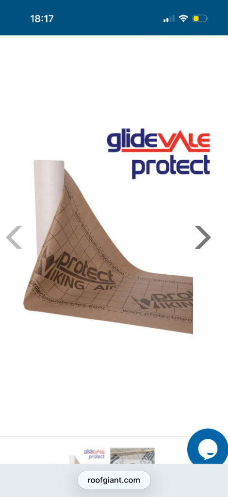 New Glidevale Protect Viking Air Roofing Membrane - 50m Roll