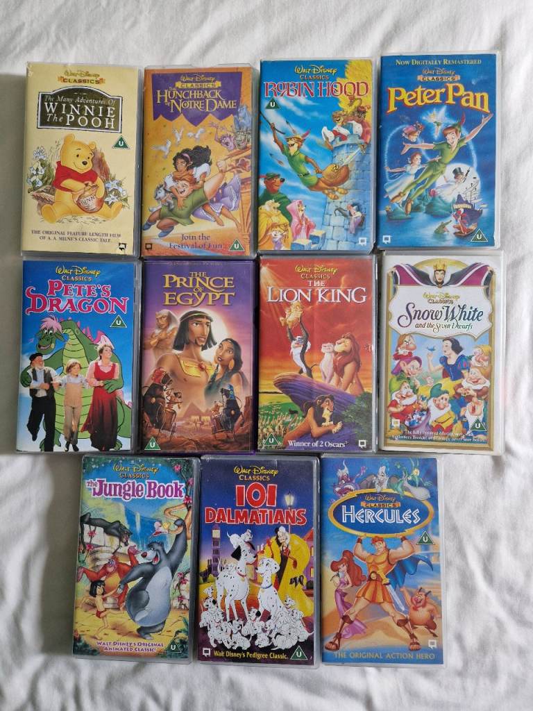 Disney classic vhs video collection