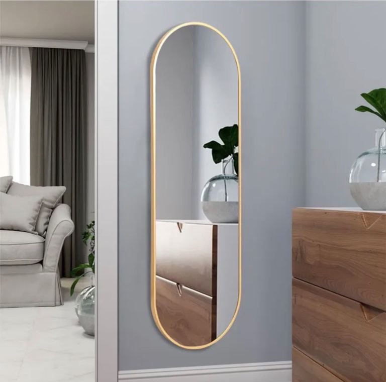 Gold full length mirror