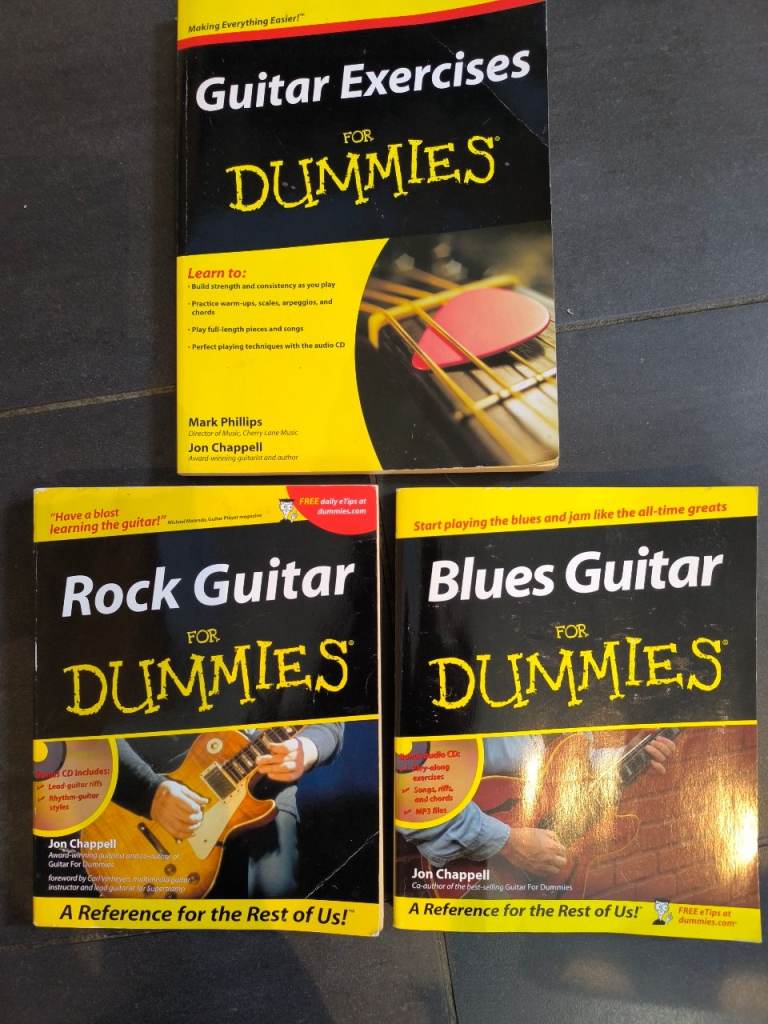 Guitar Instruction Books "For Dummies" Lot of 3
