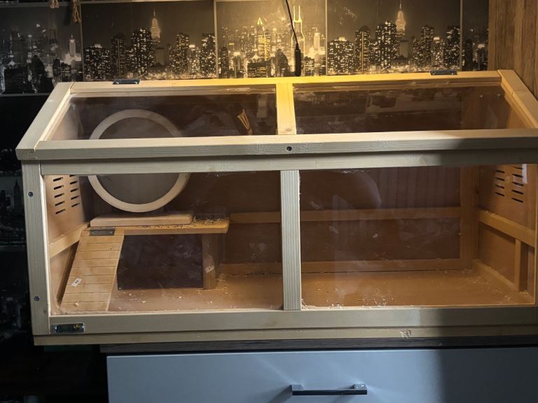 Hamster cage with accessories 