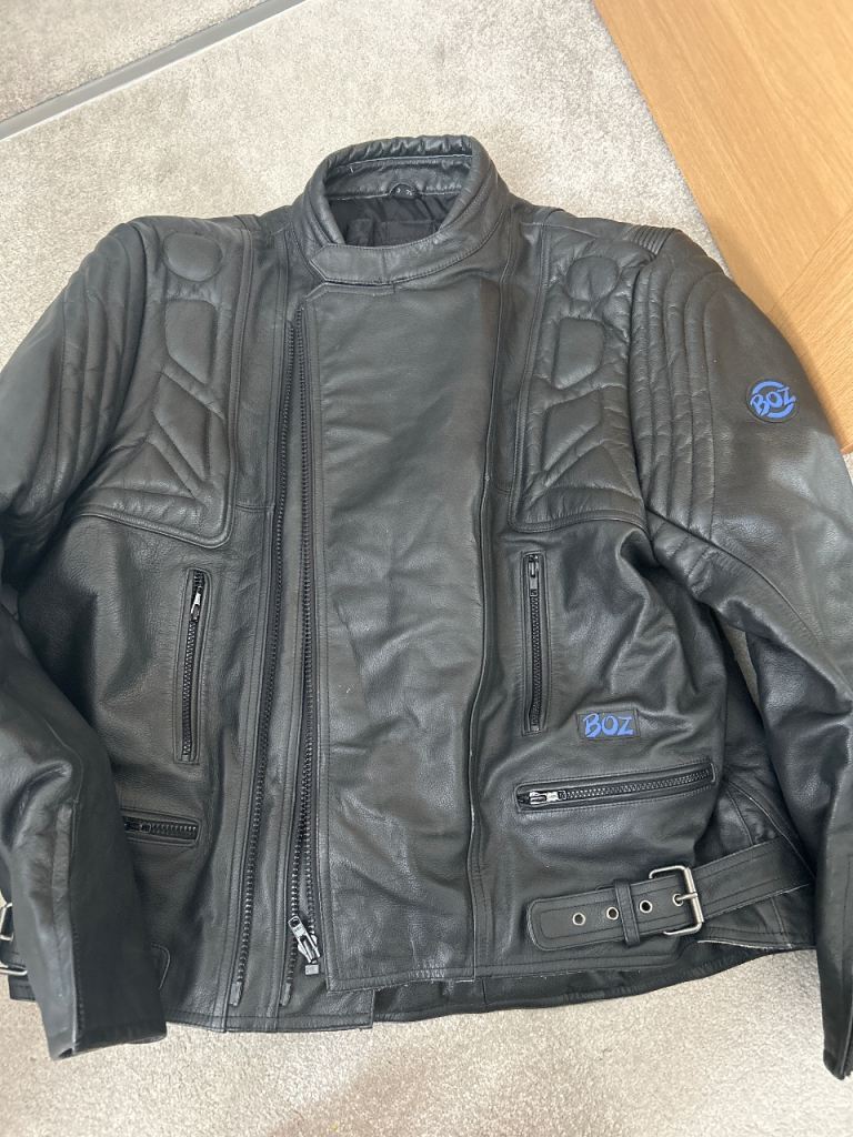 Box vintage men leather jacket 