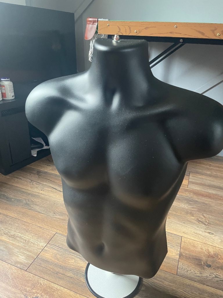 Mannequin Half Body Form 3/4 Shop Display With Black Matte Finish