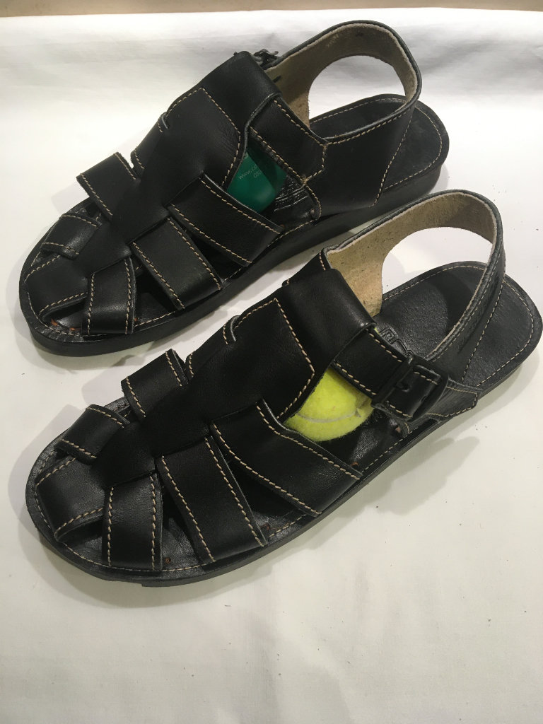 Fairheads Fisherman Sandals Black Leather - Unisex fit UK 7, EU 41 - Brand New, Unworn